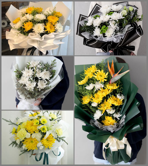 山东莱芜钢城区辛庄镇后城子村白事花束代送
